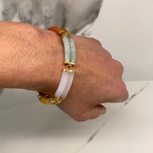 Genuine 14K gold and Jade bracelet